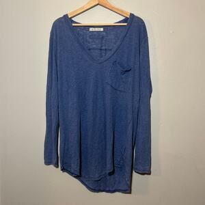 Women's Size L We The Free Betty Long Sleeve One Pocket Free People Casual Top
